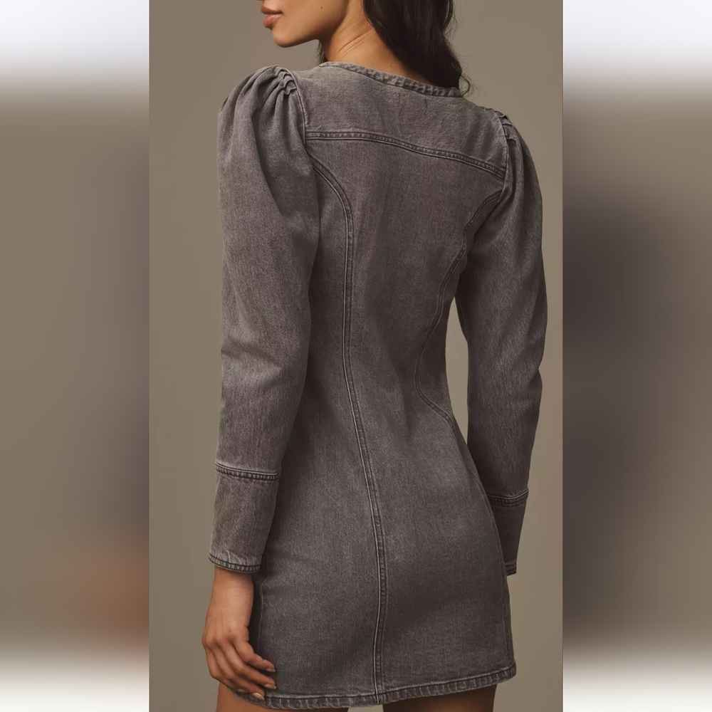 Pilcro Puff-Sleeve Denim Mini Dress - Picture 3 of 3
